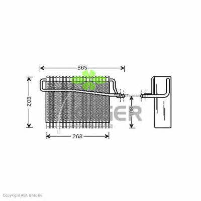 Kager 94-5303 Air conditioner evaporator 945303