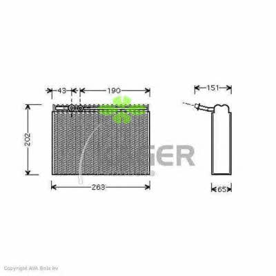 Kager 94-5304 Air conditioner evaporator 945304