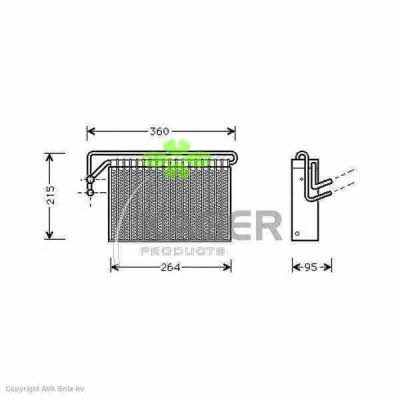 Kager 94-5627 Air conditioner evaporator 945627