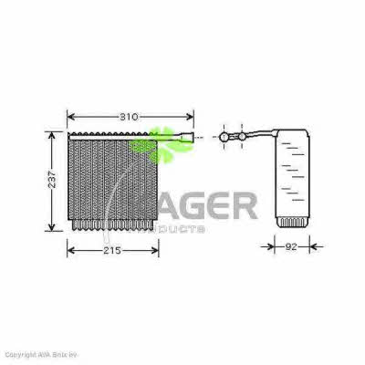 Kager 94-5636 Air conditioner evaporator 945636