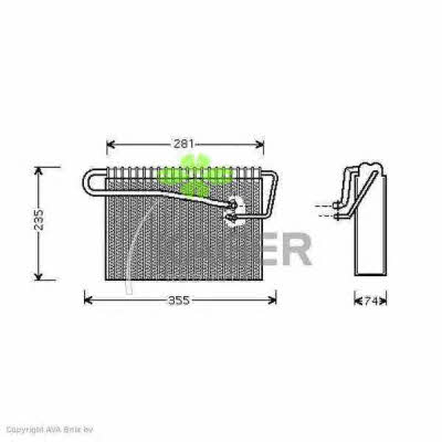 Kager 94-5644 Air conditioner evaporator 945644