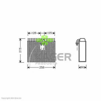 Kager 94-5651 Air conditioner evaporator 945651