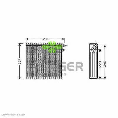 Kager 94-5673 Air conditioner evaporator 945673