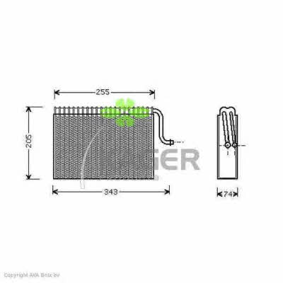 Kager 94-5676 Air conditioner evaporator 945676