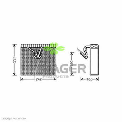 Kager 94-5677 Air conditioner evaporator 945677