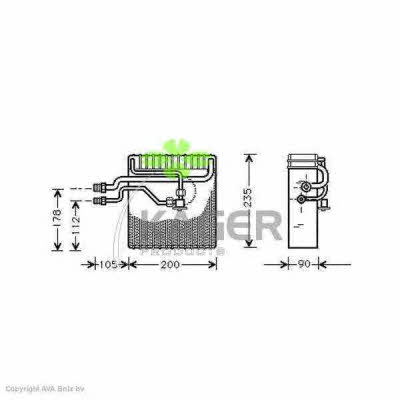 Kager 94-5700 Air conditioner evaporator 945700