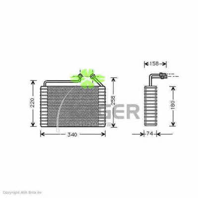 Kager 94-5709 Air conditioner evaporator 945709