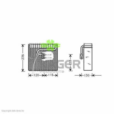 Kager 94-5713 Air conditioner evaporator 945713