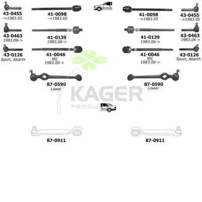 Kager 80-0029 Wheel suspension 800029