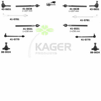 Kager 80-0033 Wheel suspension 800033