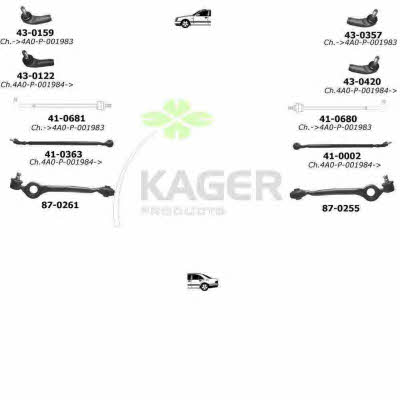 Kager 80-0038 Wheel suspension 800038
