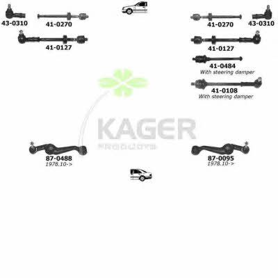 Kager 80-0044 Wheel suspension 800044
