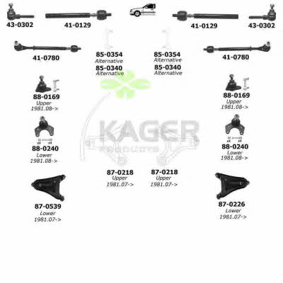 Kager 80-0047 Wheel suspension 800047