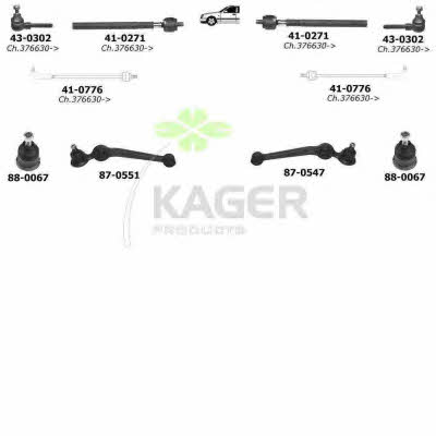 Kager 80-0059 Wheel suspension 800059