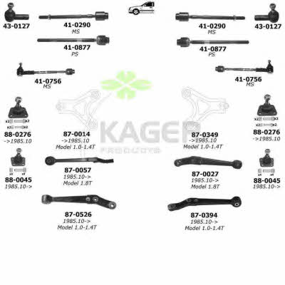 Kager 80-0080 Wheel suspension 800080
