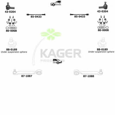 Kager 80-0093 Wheel suspension 800093