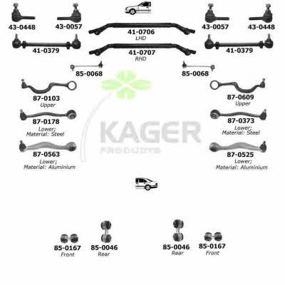 Kager 80-0098 Wheel suspension 800098