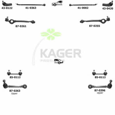 Kager 80-0105 Wheel suspension 800105