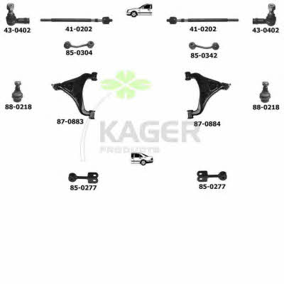 Kager 80-0143 Wheel suspension 800143