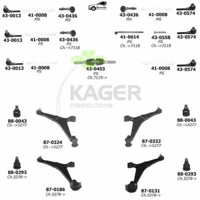 Kager 80-0151 Wheel suspension 800151