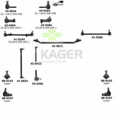 Kager 80-0161 Wheel suspension 800161