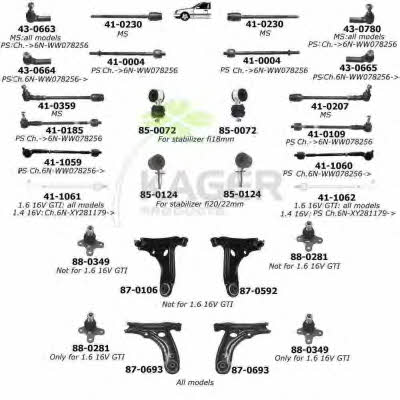  80-0164 Wheel suspension 800164