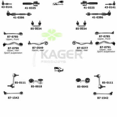 Kager 80-0184 Wheel suspension 800184