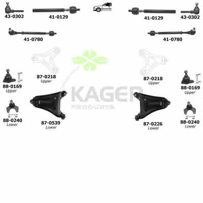 Kager 80-0185 Wheel suspension 800185