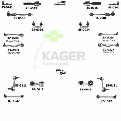 Kager 80-0190 Wheel suspension 800190