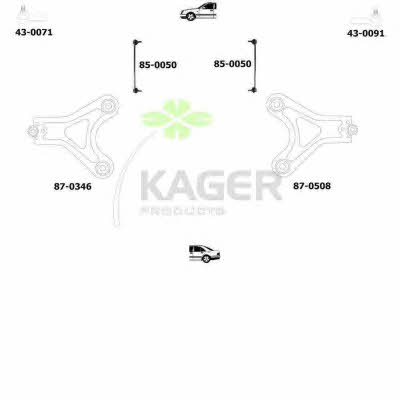 Kager 80-0205 Wheel suspension 800205
