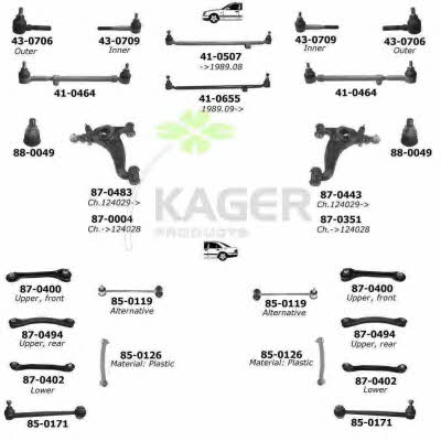 Kager 80-0214 Wheel suspension 800214