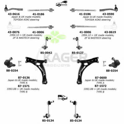 Kager 80-0234 Wheel suspension 800234