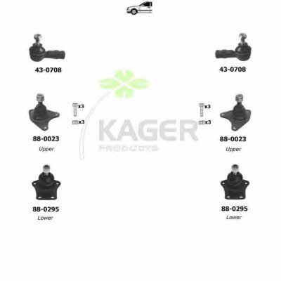 Kager 80-0244 Wheel suspension 800244