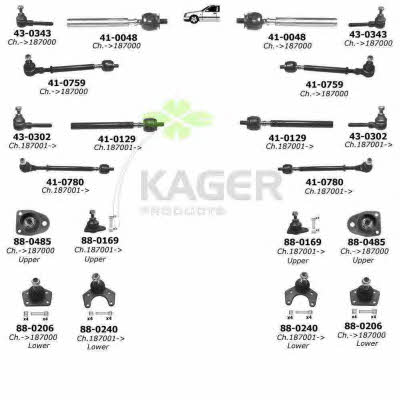 Kager 80-0245 Wheel suspension 800245
