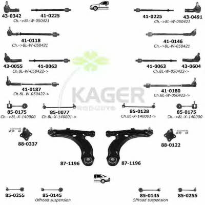 Kager 80-0255 Wheel suspension 800255