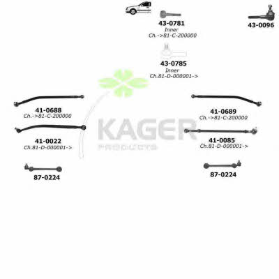 Kager 80-0272 Wheel suspension 800272
