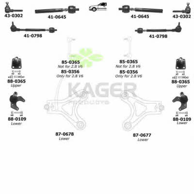 Kager 80-0273 Wheel suspension 800273