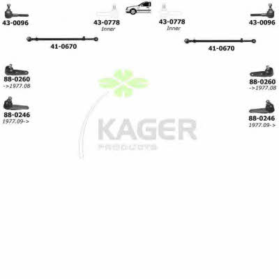 Kager 80-0274 Wheel suspension 800274