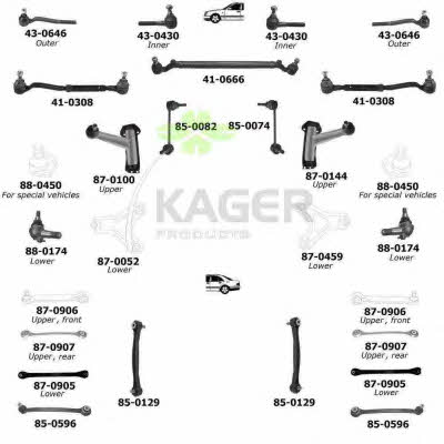 Kager 80-0283 Wheel suspension 800283