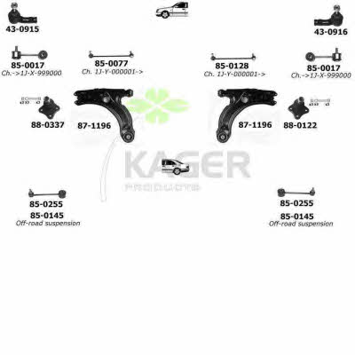 Kager 80-0286 Wheel suspension 800286