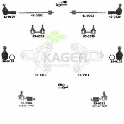 Kager 80-0301 Wheel suspension 800301