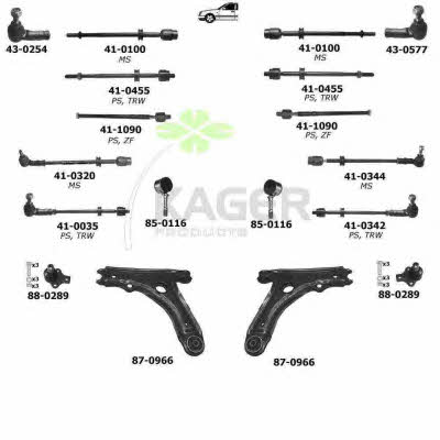 Kager 80-0309 Wheel suspension 800309