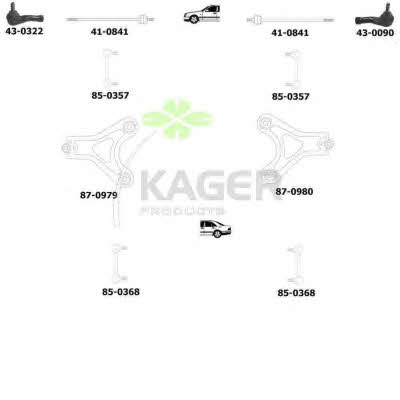 Kager 80-0313 Wheel suspension 800313