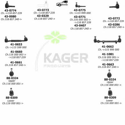 Kager 80-0325 Wheel suspension 800325