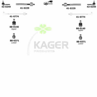 Kager 80-0332 Wheel suspension 800332