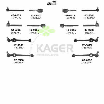 Kager 80-0352 Wheel suspension 800352