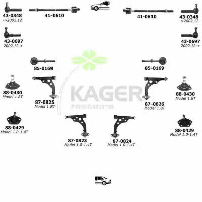Kager 80-0361 Wheel suspension 800361
