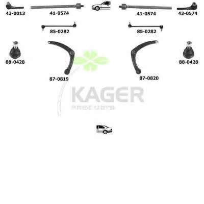 Kager 80-0382 Wheel suspension 800382