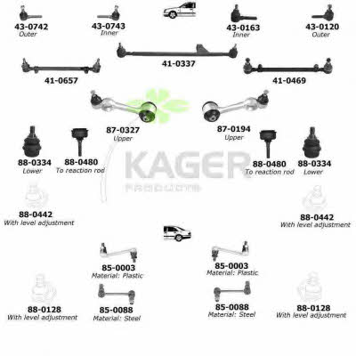 Kager 80-0393 Wheel suspension 800393