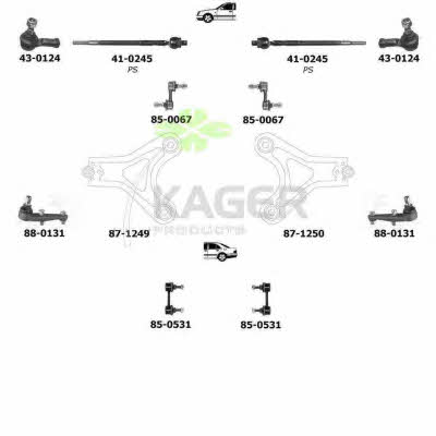 Kager 80-0400 Wheel suspension 800400